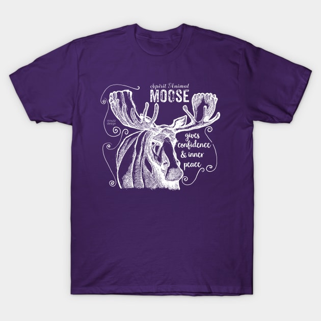 spirit animal - moose - white T-Shirt by mnutz